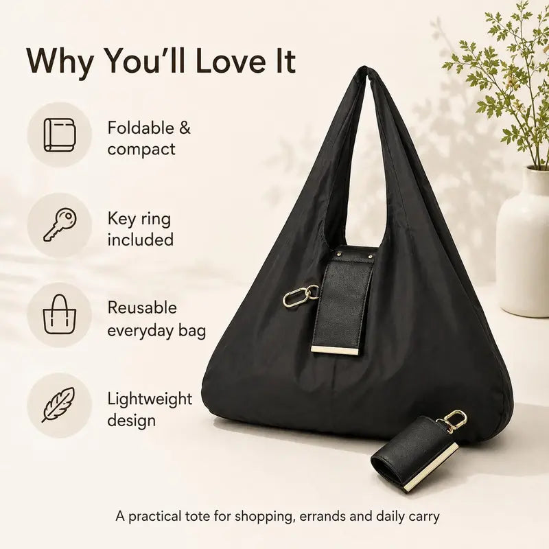Foldable Keychain Storage Tote Bag for Women