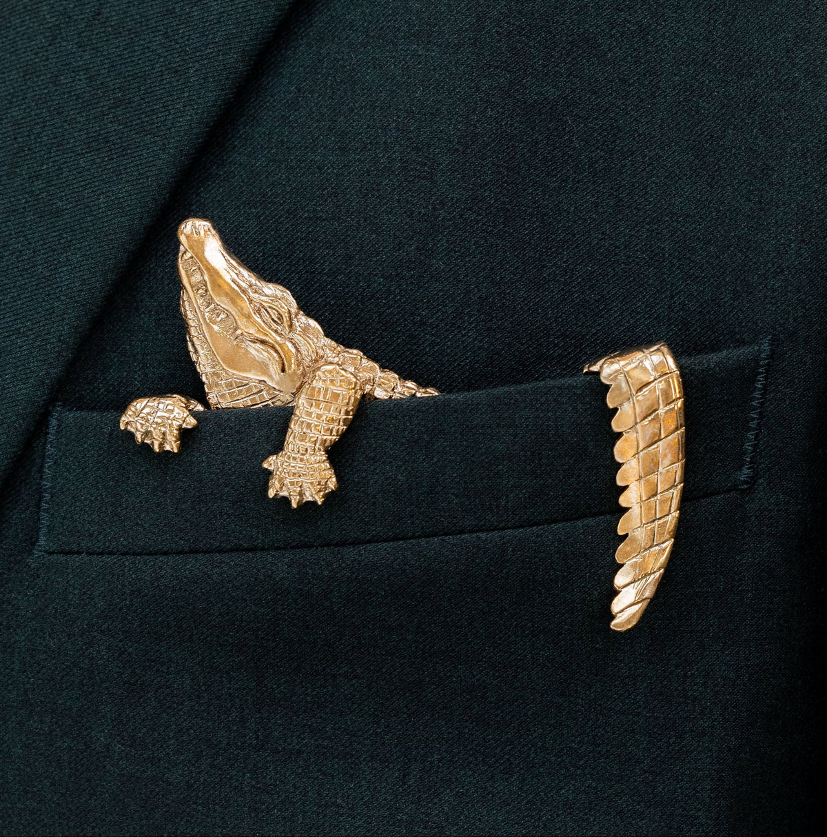 Sculpted Metal Pocket Squares