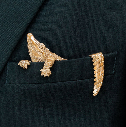 Sculpted Metal Pocket Squares