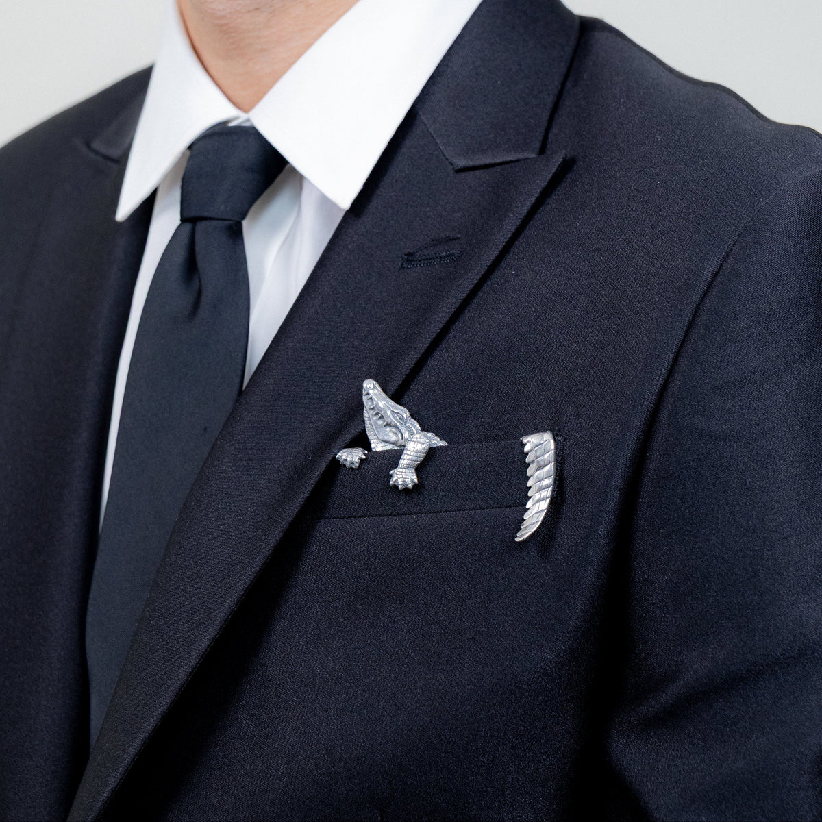Sculpted Metal Pocket Squares