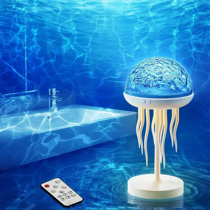 💡Jellyfish Lamps Projector RGB Night Lights - 7 Color Portable Bright Table Desk Lamp