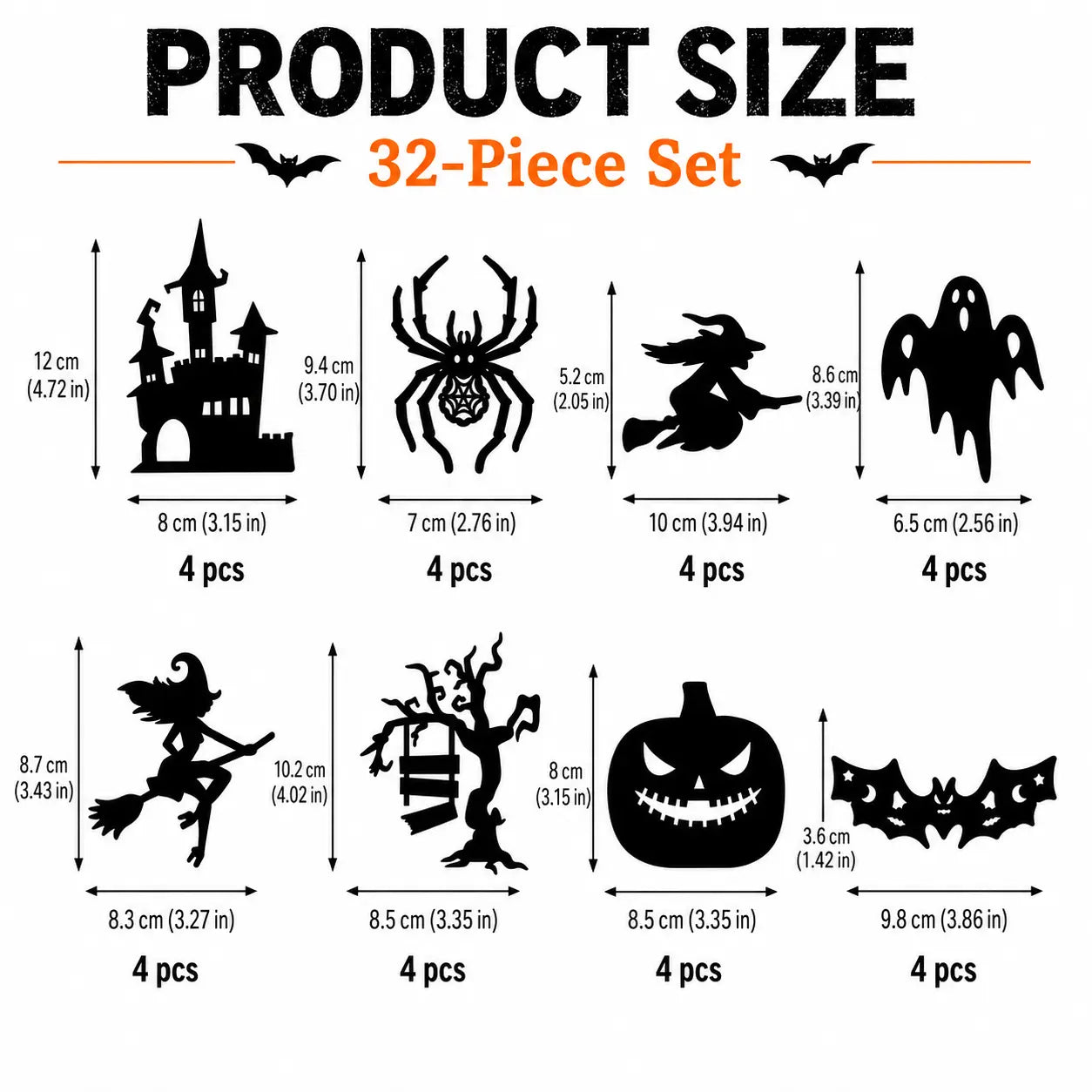 Halloween LED Silhouette Wall Light Stickers
