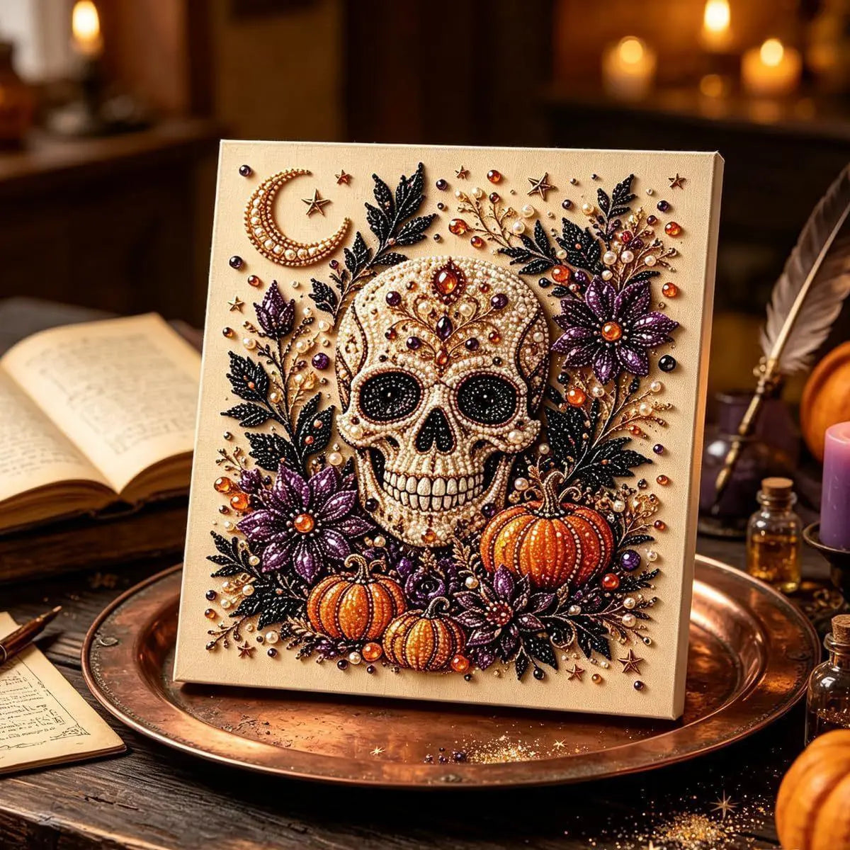 🎃 Halloween Pearl Bead Art DIY Kit – Sparkling Seasonal Craft & Décor