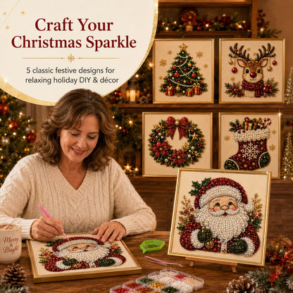 🎄 DIY Christmas Pearl Diamond Painting Art Kit | Holiday Craft Decor