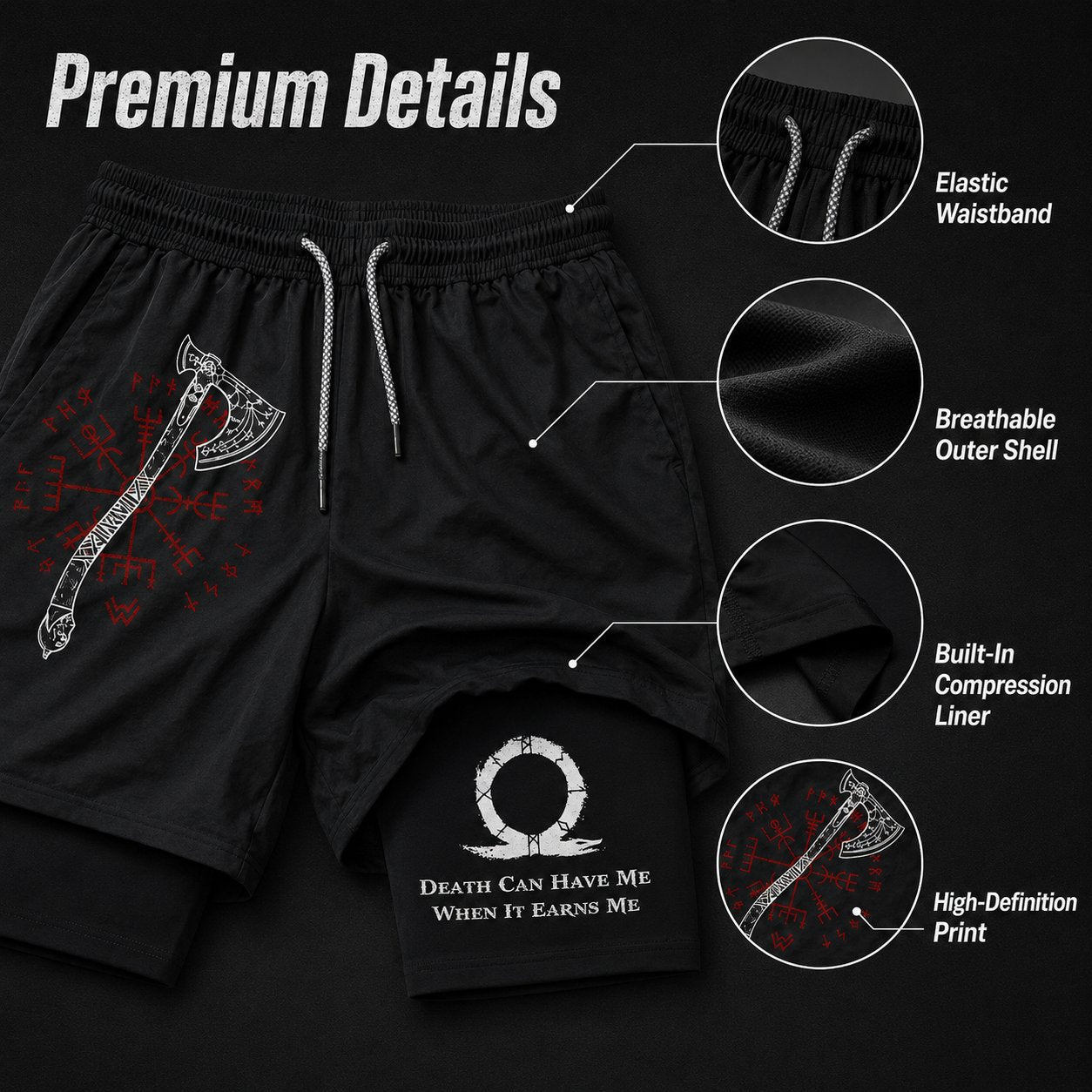 🏃‍♂️ 2-in-1 Anti-Chafe Athletic Shorts - Silky-Soft Inner Liner Gym Shorts 🌴
