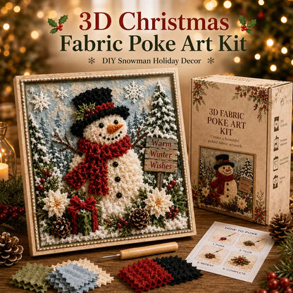 3D Christmas Fabric Poke Art Kit-Creative Christmas Decoration Gift for Adults
