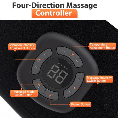 Air Compression Foot Massager with Heat, Cordless Chargeable Ankle Massager with 3 Modes 5 Intensities 3 Heat Levels, Heated Ankle Massage Wrap, Wireless Ankle Heating Pad with Massage for Men Women Seniors, Portable Pain Relief, Portable Massagers