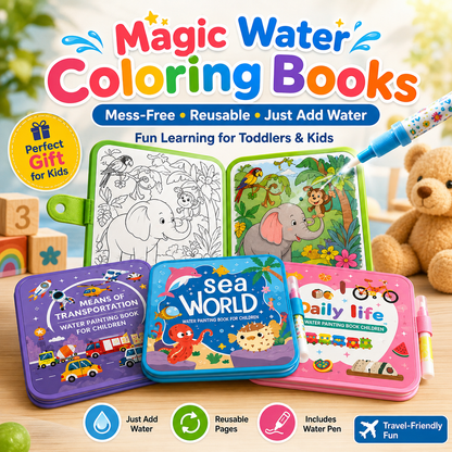 Reusable Water Painting Books for Kids