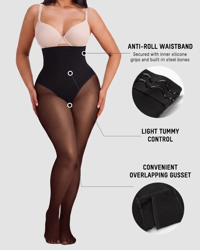 🔥 High-Waisted Floral Lace Shaping Tights