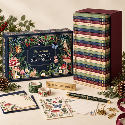 🎄 2026 Botanical 24 Days Stationery Advent Calendar Book Box with Daily Surprises ✍️
