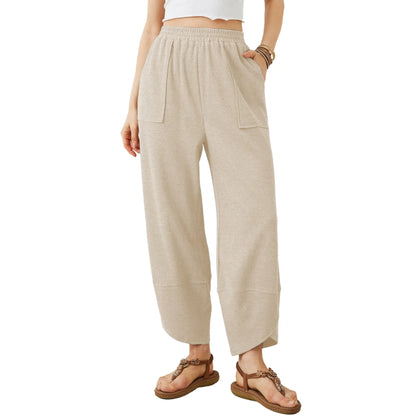 Women’s Baggy Wide Leg Pants Casual Lounge Palazzo Trousers Summer Style