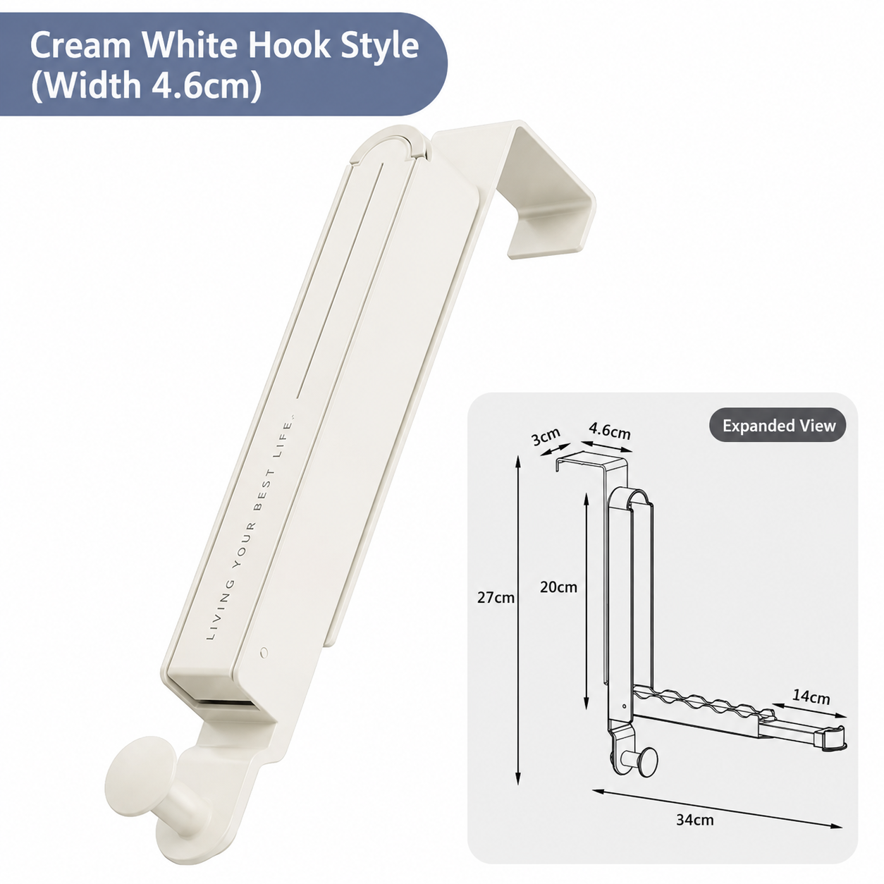 Expandable Folding Wall Hook – Space-Saving Drying Rack & Hidden Towel Hanger for Doors