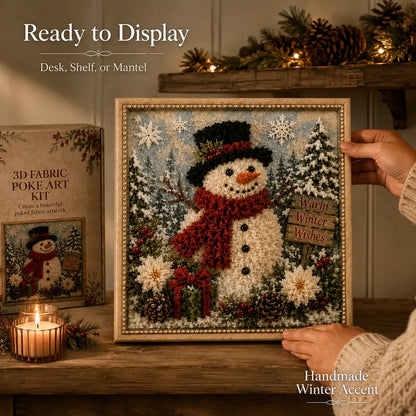 3D Christmas Fabric Poke Art Kit-Creative Christmas Decoration Gift for Adults