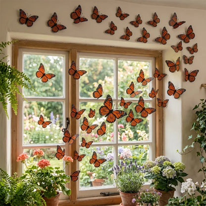 🦋3D Monarch Butterfly Wall Decal Hanging Decor