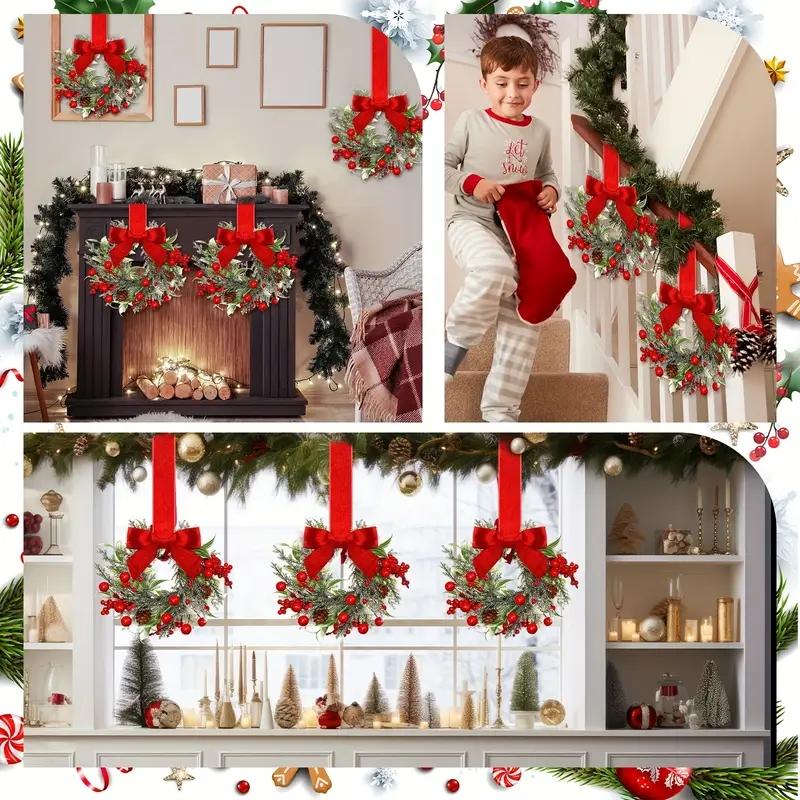 Christmas Mini Artificial Cabinet Wreaths — Maximum Holiday Magic