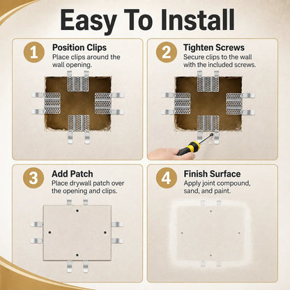 ✨Plasterboard repair clip set for household ceiling hole patching tools