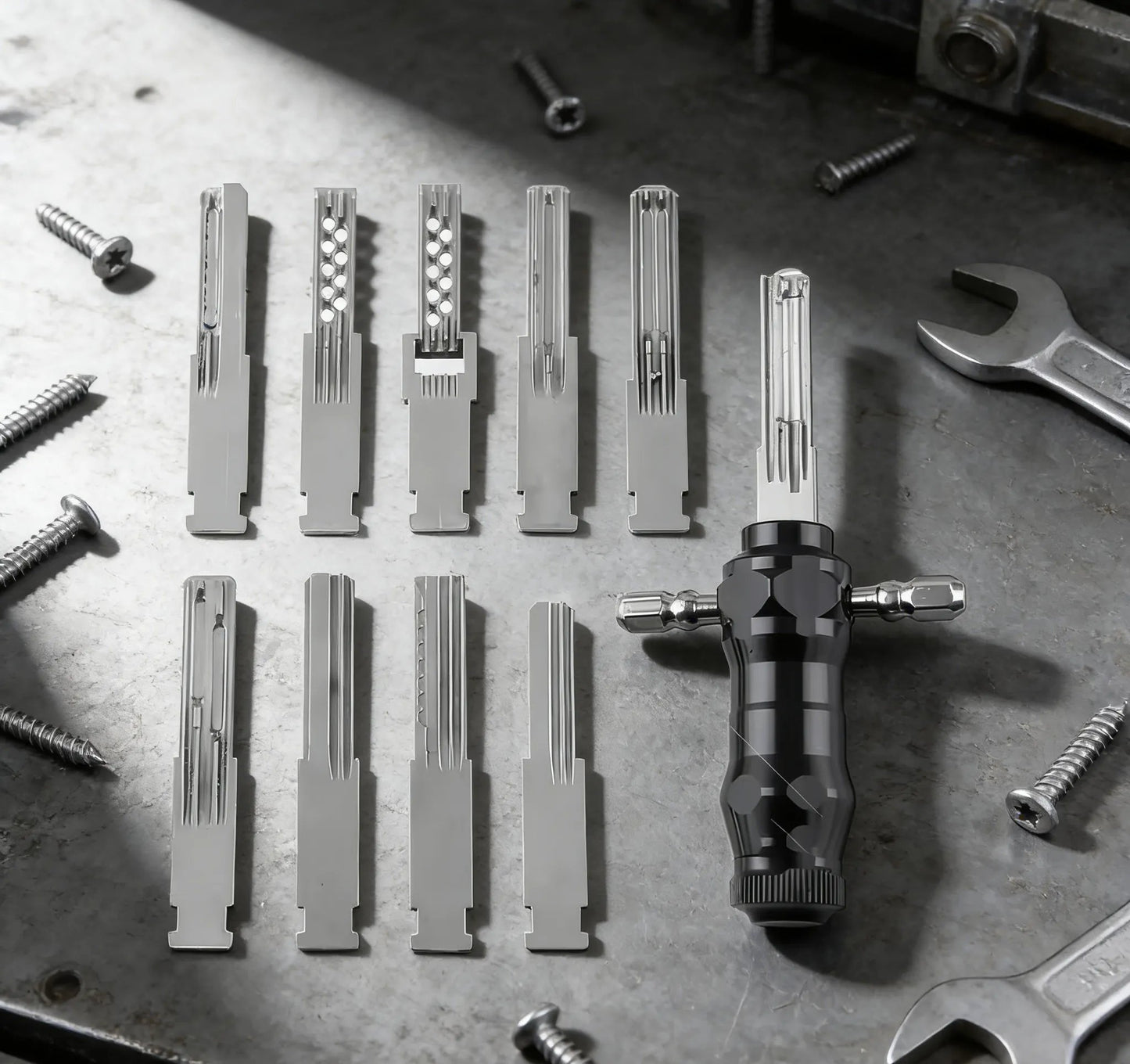 🔐Tubular Lock Pick Set: 9-in-1 Precision Unlocking Tool for Locksmiths