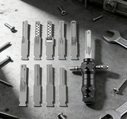 🔐Tubular Lock Pick Set: 9-in-1 Precision Unlocking Tool for Locksmiths