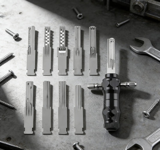🔐Tubular Lock Pick Set: 9-in-1 Precision Unlocking Tool for Locksmiths