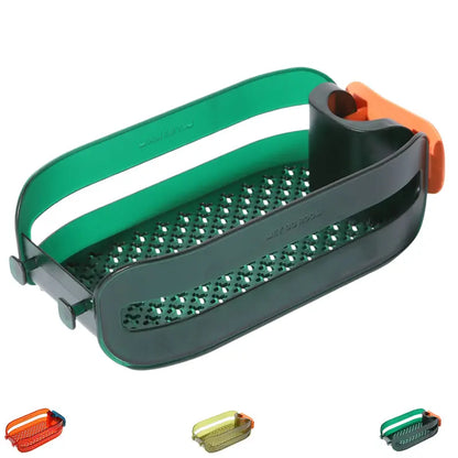 Clip-On Kitchen Faucet Storage Rack with Drain Holes