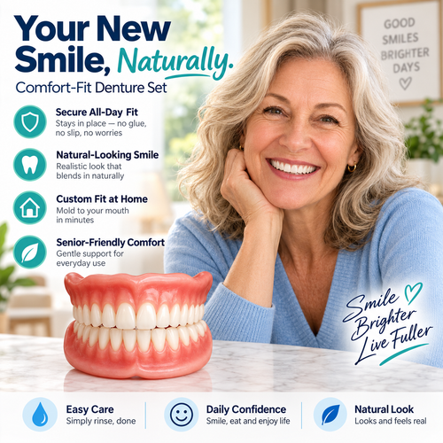 Dentist Recommendations-Comfort-fit decorative denture set