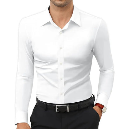 Men's Stretchy Dress Shirt - Quick-Drying & Anti-Wrinkle