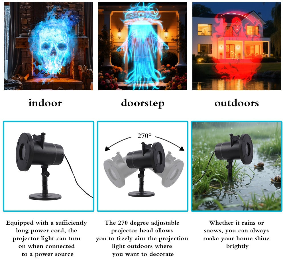 👻Halloween Skull Dynamic Light-Bring Your Halloween Decor to Life