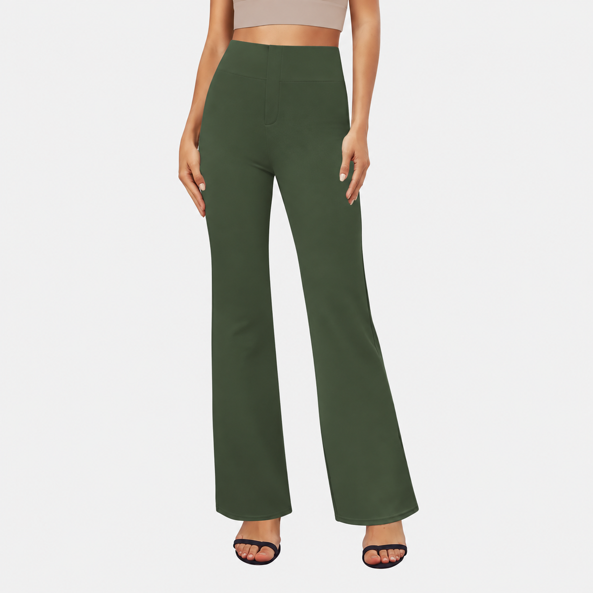 👖2026 Flex High-Waisted Elastic Yoga Pants for Women, featuring back pockets