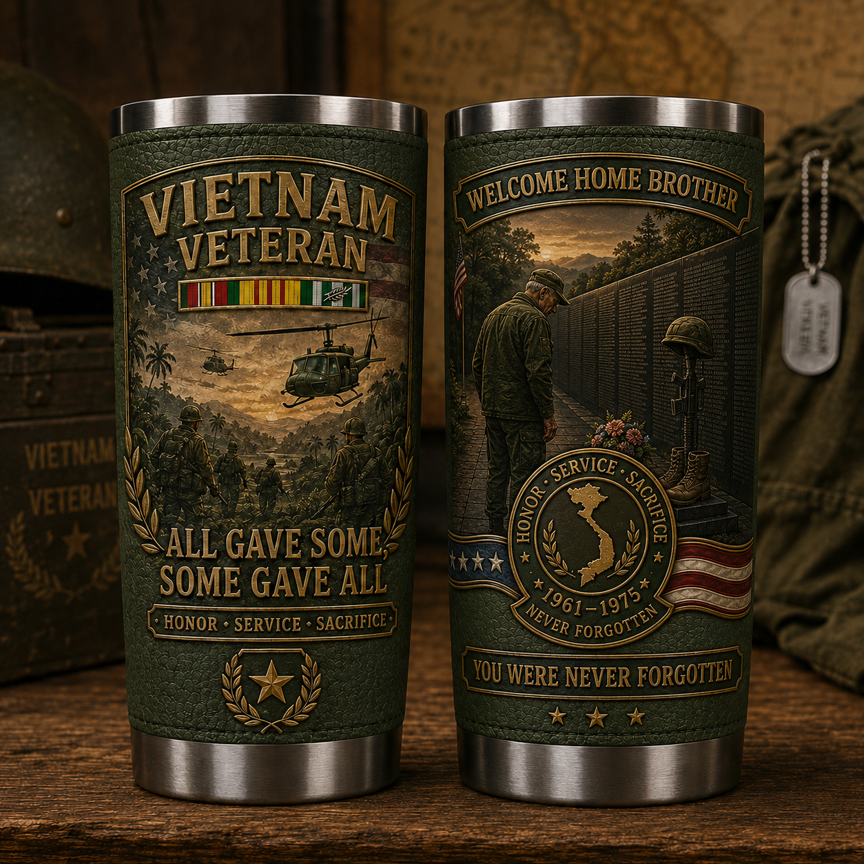 🔥 HOT SALE 🇺🇸 Vietnam War Veteran Commemorative Travel Tumbler