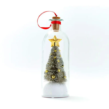 Forever Voice Recordable Christmas Tree Bottle – Personalized Message Ornament That Saves Voices Forever – Heartfelt Christmas Gift for Mom, Kids, Friends & Loved Ones