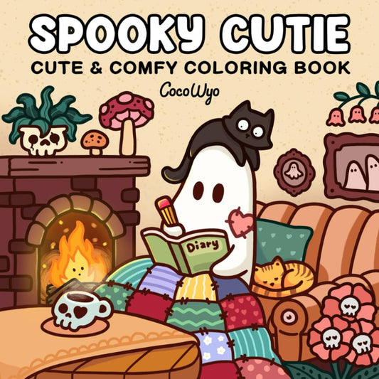 👻🎨Spooky Cutie Adult Coloring Book - Adorable Creepy Creatures, Cozy Hygge Moments, Stress Reliever with Multiple Pages for Relaxation