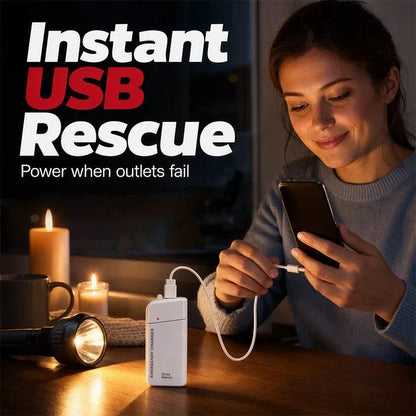 🔥😍Portable Emergency Phone Charger AA Battery Powered Power Bank with LED Flashlight