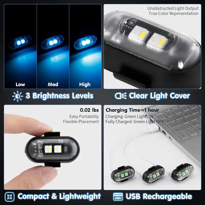 🚗🚨RGB Led Aircraft Strobe Light（Remote Wireless ）