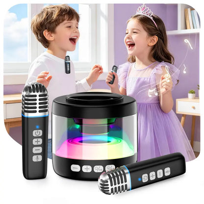 K22 Mini Bluetooth Karaoke Machine with Magnetic Phone Stand for Kids & Adults