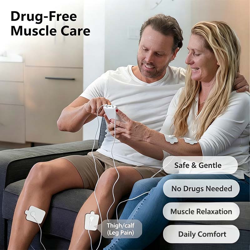 🙆‍♂️💪Rechargeable Muscle Stimulator Massager, 10 Modes 30 Intensity Levels TENS Unit with 10 Pads, Dual Channel Portable Pain Relief Device for Neck Body Recovery