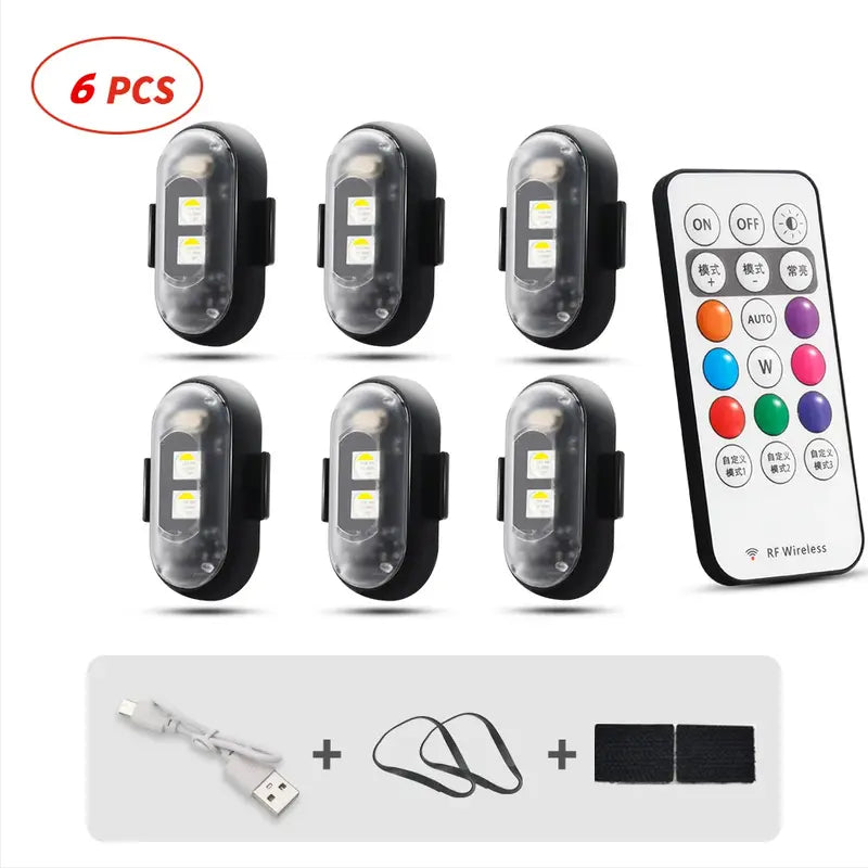 🚗🚨RGB Led Aircraft Strobe Light（Remote Wireless ）