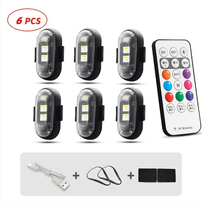🚗🚨RGB Led Aircraft Strobe Light（Remote Wireless ）