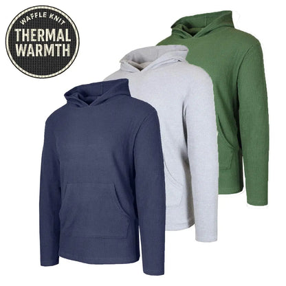 Men's Multi Pack Waffle Knit Pullover Hoodie