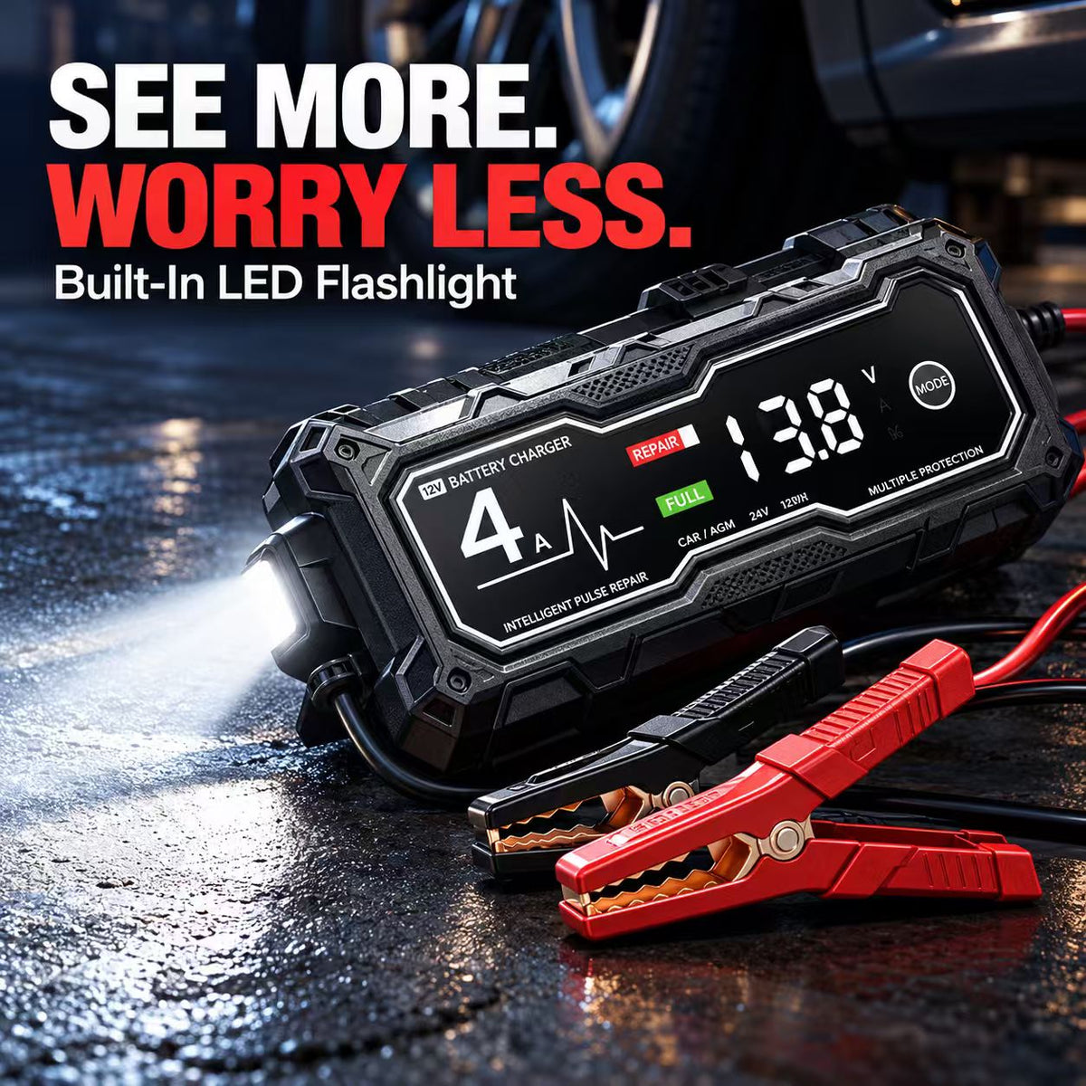 GBX155 4250A Jump Starter – 10L Gas/8L Diesel, Smart Charger & Power Bank
