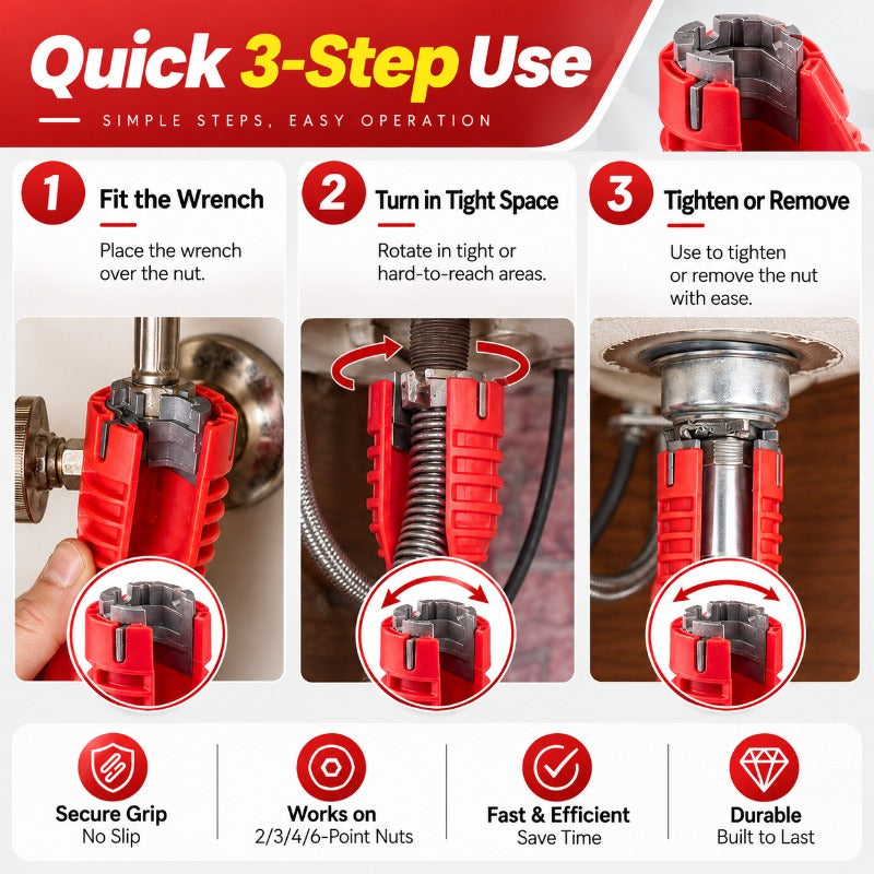 8 in 1 Multifunctional Sink Wrench