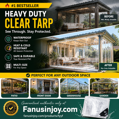 Heavy-Duty Clear Tarp – Outdoor Coverage Without Blocking the Light