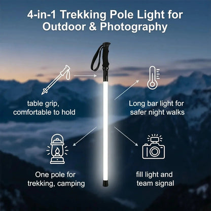 LED Light-Up Trekking Poles – Glowing Hiking & Walking Sticks for Night Adventures