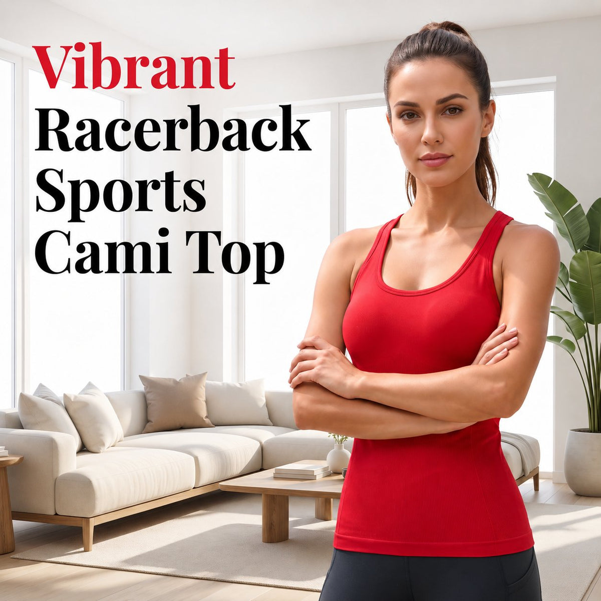 🏆Hot Sale⚡Vibrant Racerback Sports Cami Top