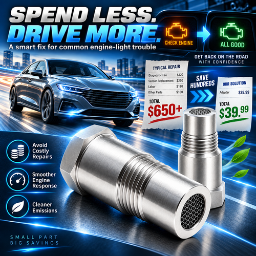 Oxygen Sensor Filter Adapter-Universal M18xl.5 Thread Fit Works on Cars, Trucks & SUVs
