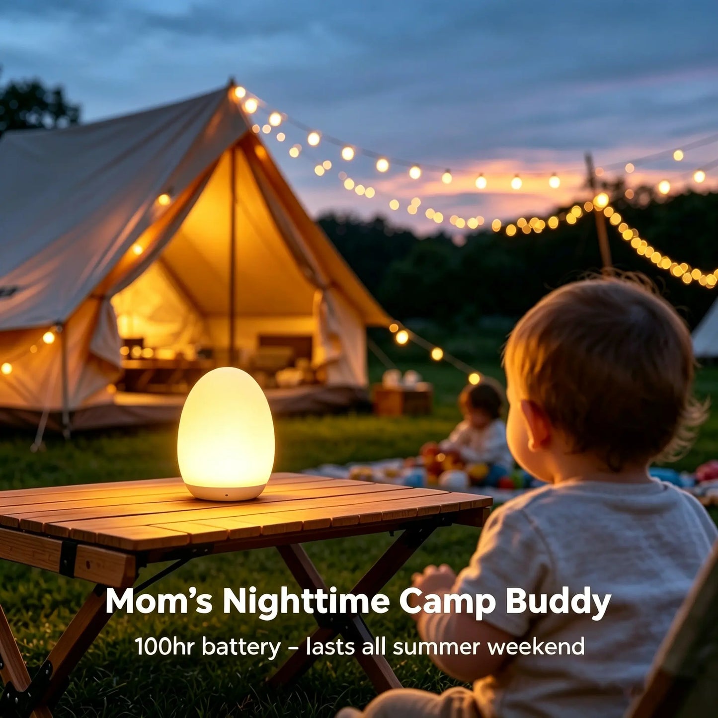 Egg Night Light for Kids, RGB Touch Lamp