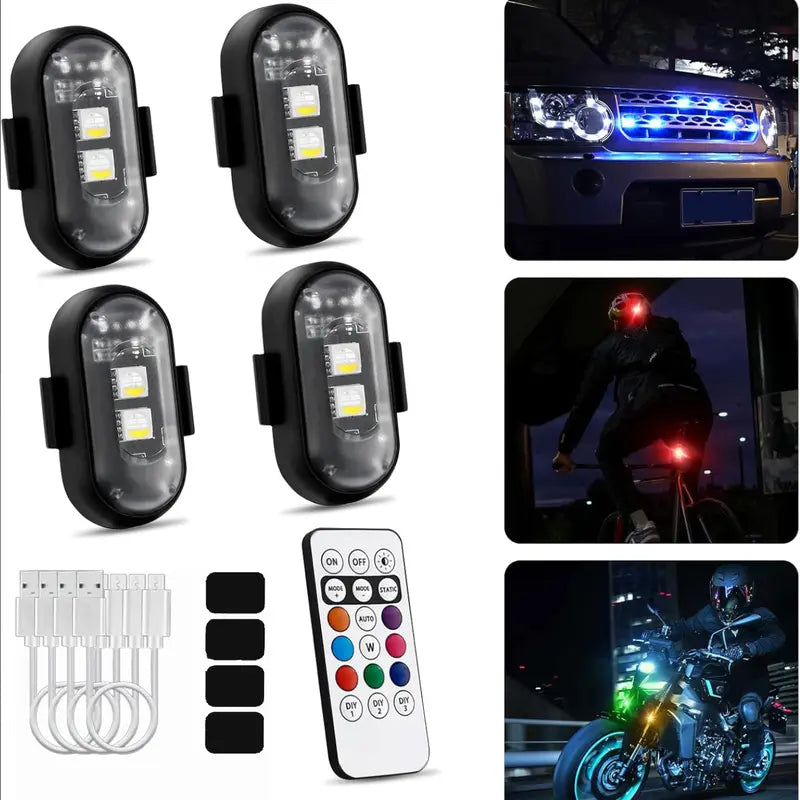 🚗🚨RGB Led Aircraft Strobe Light（Remote Wireless ）