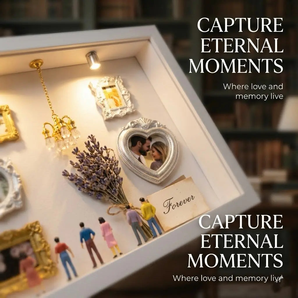 🖼️ Personalized DIY Mini Museum Shadow Box | 3D Photo Display Frame |  💝 Heartfelt Gift for Family & Friends