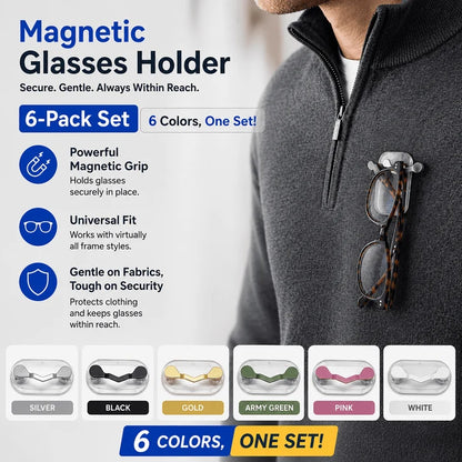 ✨ Powerful Magnetic Grip — Glasses Holder That Stays Securely in Place