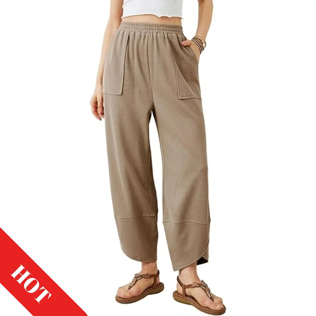 Women’s Baggy Wide Leg Pants Casual Lounge Palazzo Trousers Summer Style