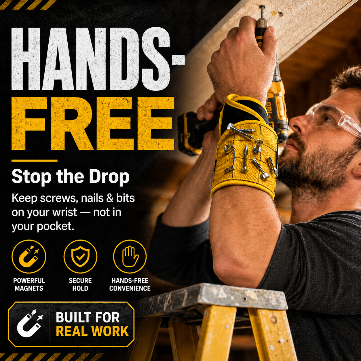 🧲Magnetic Tool Wristband | Hands-Free Hardware Holder